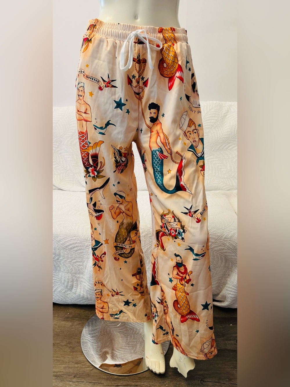 Men's Peach Novelty Print Lounge Pants
